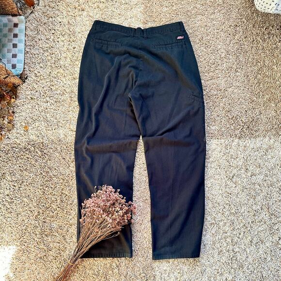 Dickies Black Faded Chino Pants Logo Workwear Mens 34x32 - Picture 1 of 13